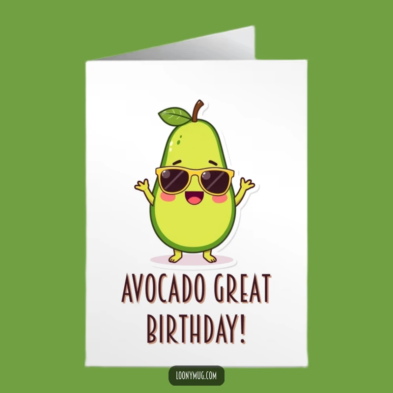 Free Printable Birthday Card: Dancing Avocado's Birthday Groove - Funny Downloadable Gift