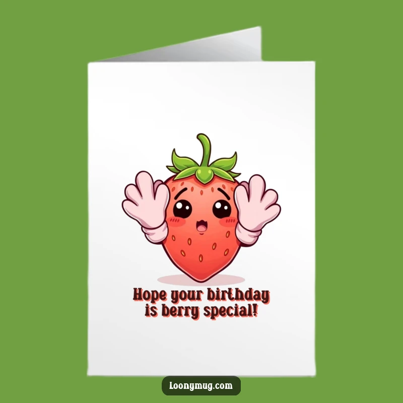 Free Printable Gardener Strawberry Birthday Card - Funny DIY Downloadable Gift