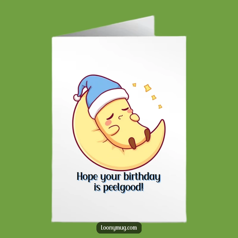 Free Printable Birthday Card: Sleepy Banana Snores - Funny Downloadable Gift