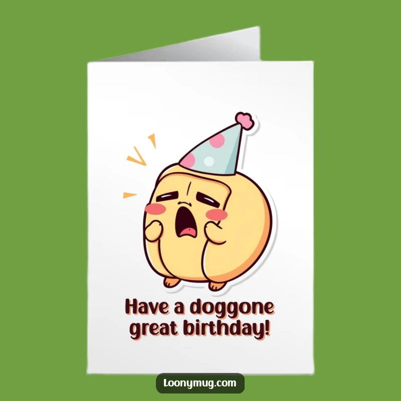 Sleepy Hot Dog Birthday Card - Free Printable Party Nap Downloadable Greeting