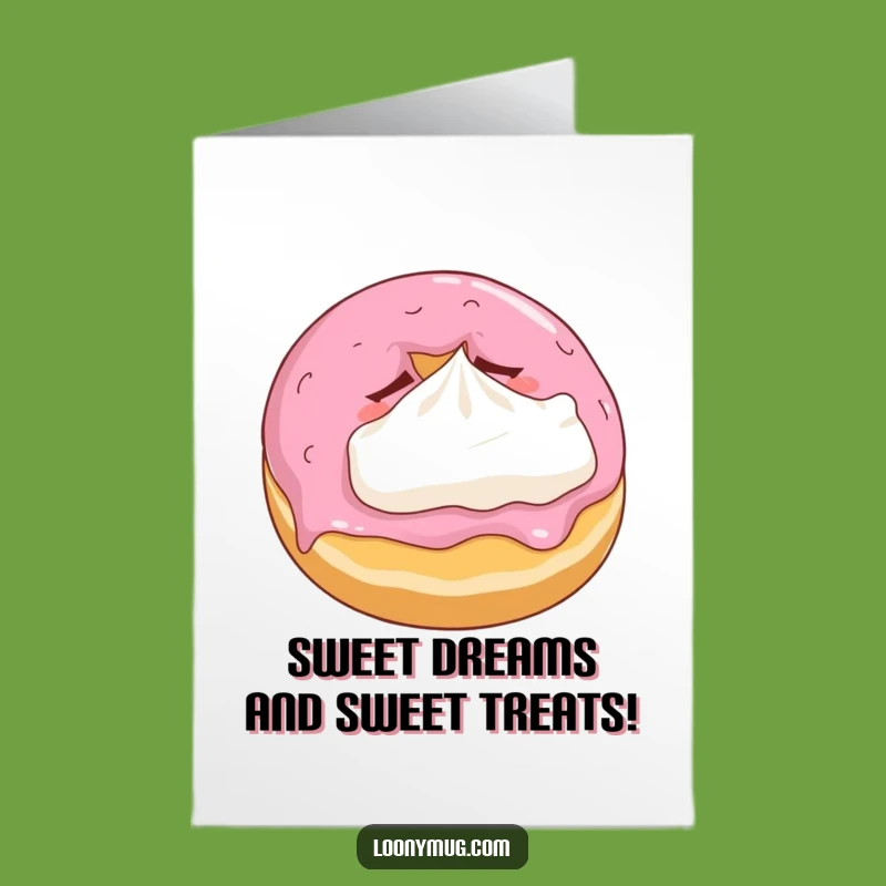 Free Printable Birthday Card: Sleepy Donut Pillow - Funny Downloadable Gift