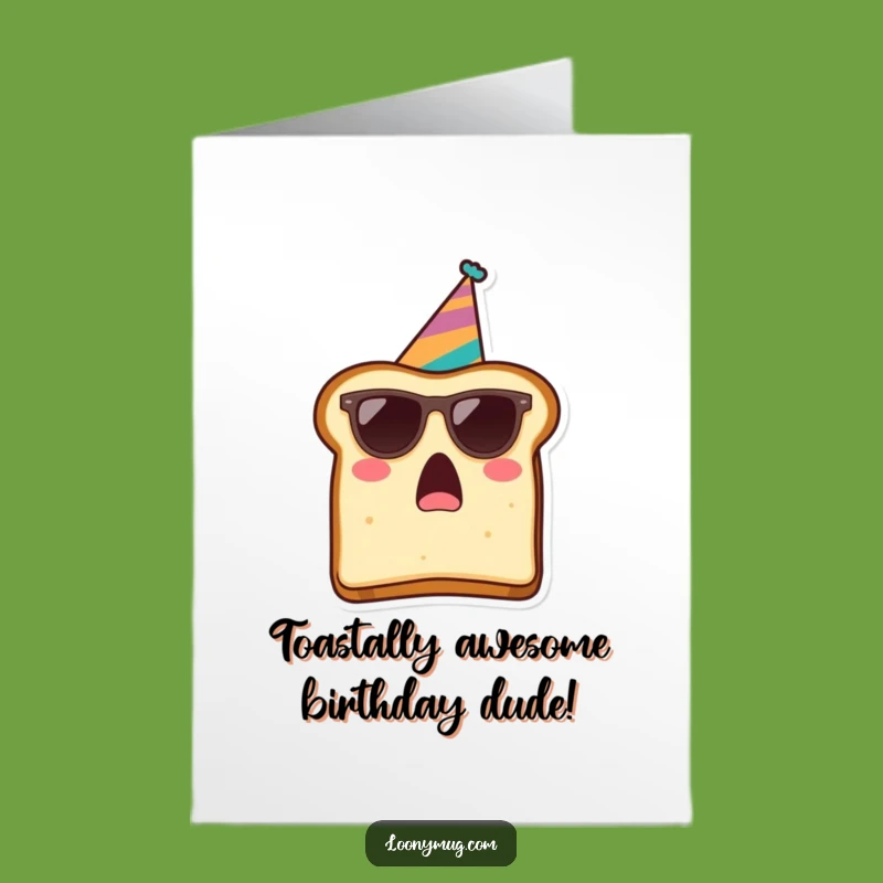 Free Printable Funny Birthday Card: Surprised Toast Party Hat Downloadable Gift