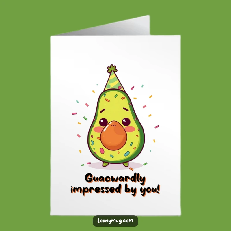 Free Printable Congrats Card: Avocado's Party Blast - Funny Downloadable Gift