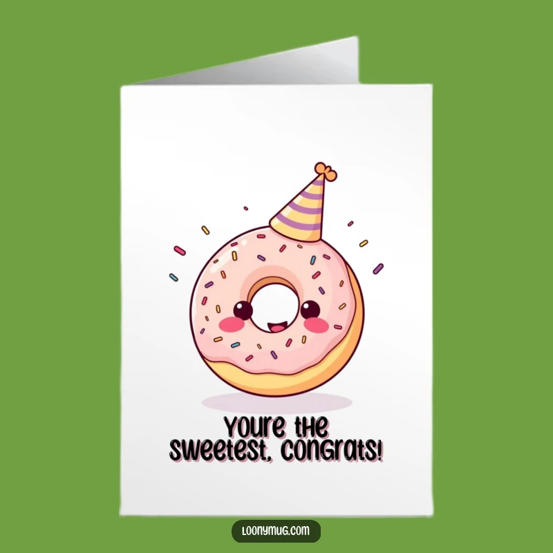 Free Printable Congrats Card: Donut Party Humor, Downloadable Gift