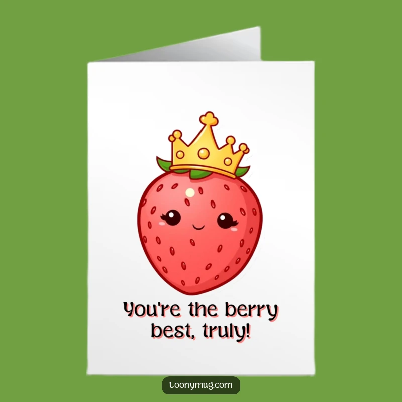 Free Printable Congrats Card: Royal Strawberry Victory, Regal Downloadable Gift for Success