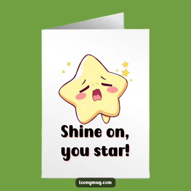 Free Printable Congrats Card: Sleepy Star Yay, Humorous Twinkle Downloadable