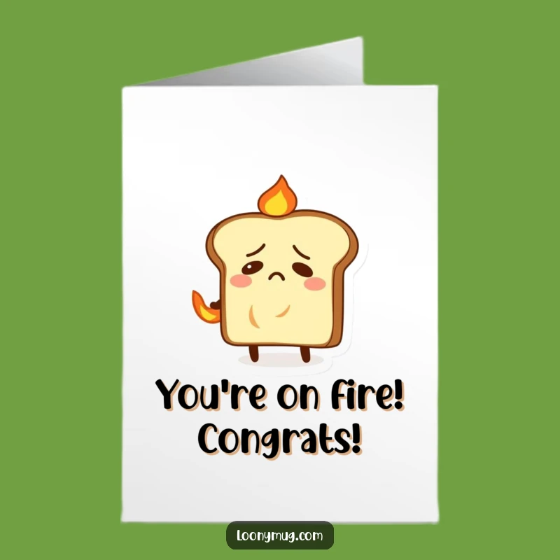 Free Printable Congrats Card: Toast Beats the Fire Challenge Downloadable