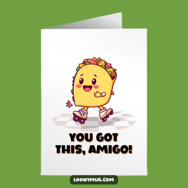 Free Printable Congrats Card: Taco's Speedy Win - Funny Downloadable Gift