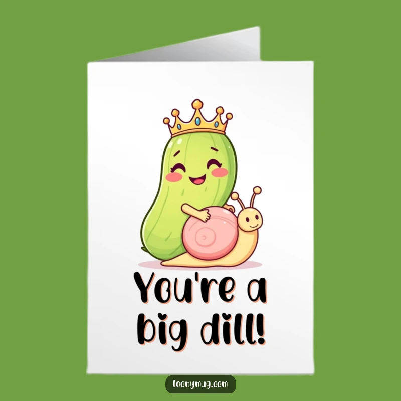 Free Printable Pickle Congrats Card: Crown, Snail, Downloadable Funny Gift