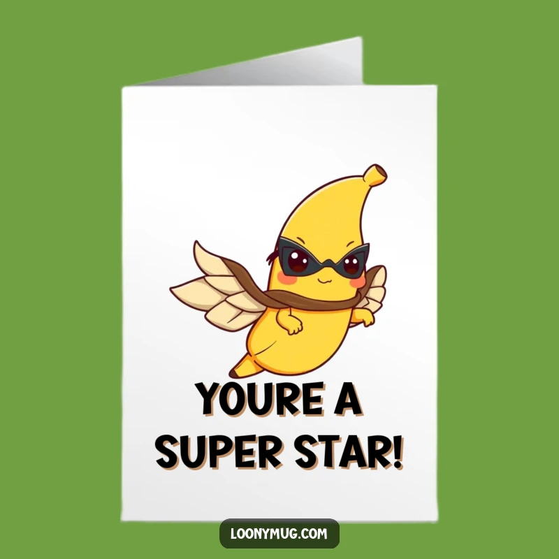 Free Printable Congrats Card: Flying Banana Hero - DIY Humorous Gift