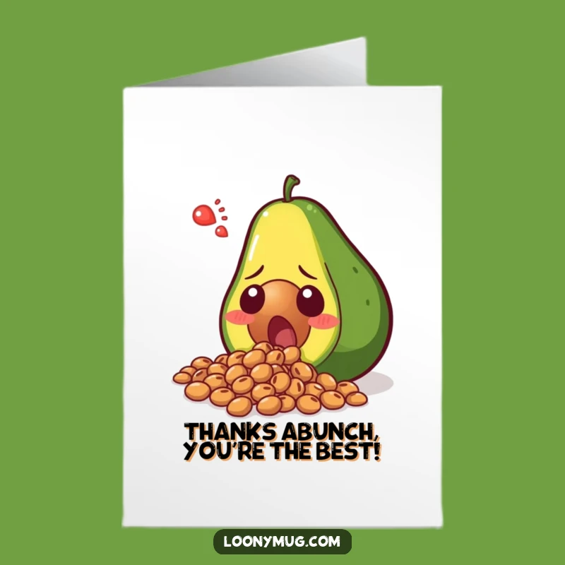 Free Printable Thank You Avocado Card - Shocked & Funny Downloadable Gift