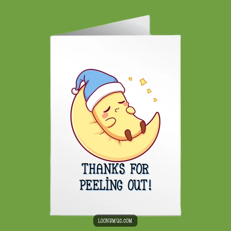 Free Printable Thank You Card: Banana's Sleepy Thanks - Funny Downloadable Gift