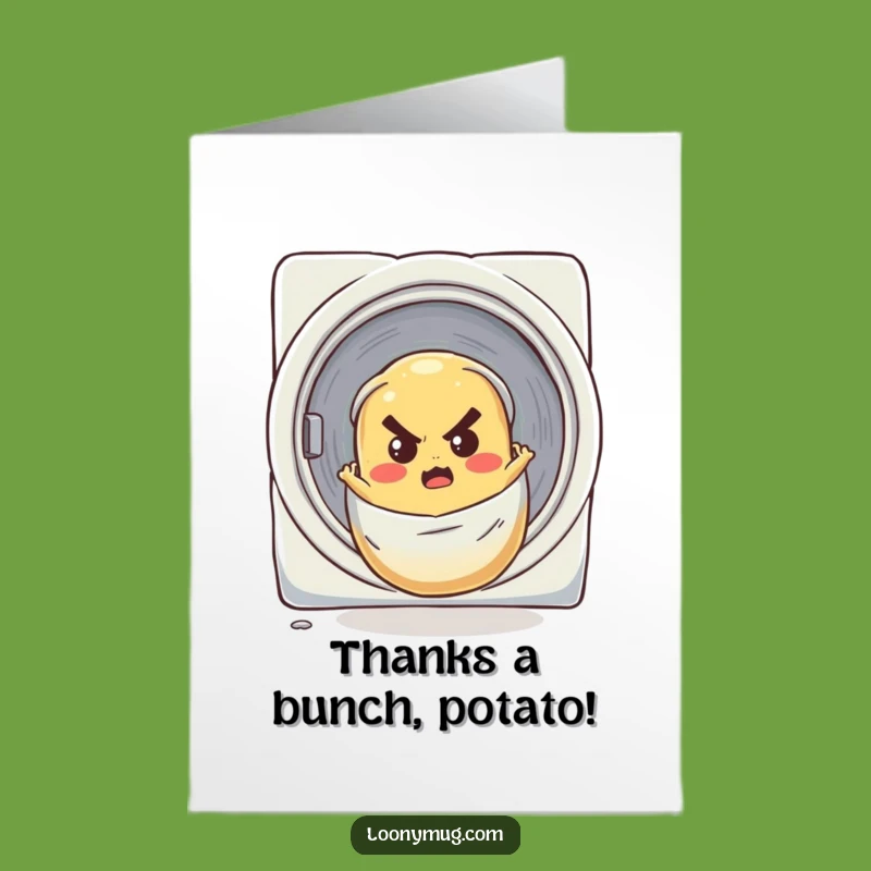 Free Printable Thank You Card: Determined Potato's Epic Journey Downloadable Gift
