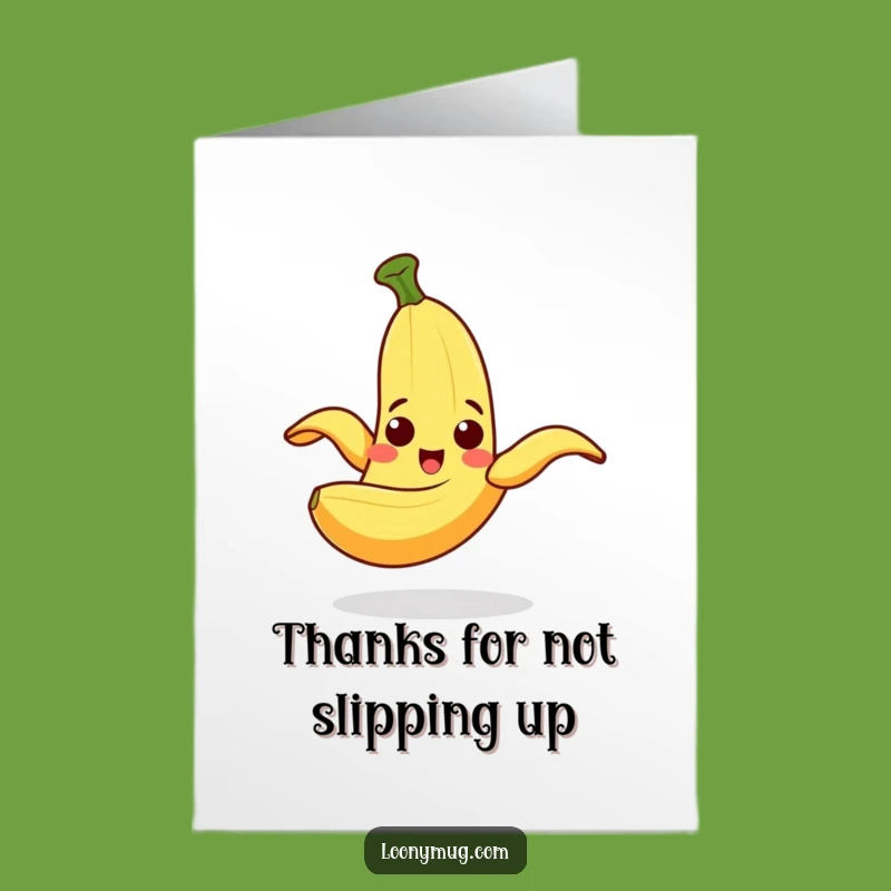 Free Printable Thank You Card: Banana Peel's Grateful Trip Funny Downloadable Gift!