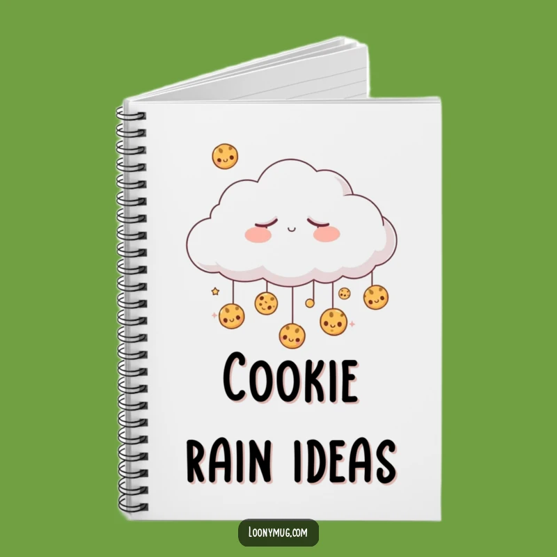 Funny Sleepy Cloud Cookie Rain Notebook - Jot Down Your Sweetest Dreams!