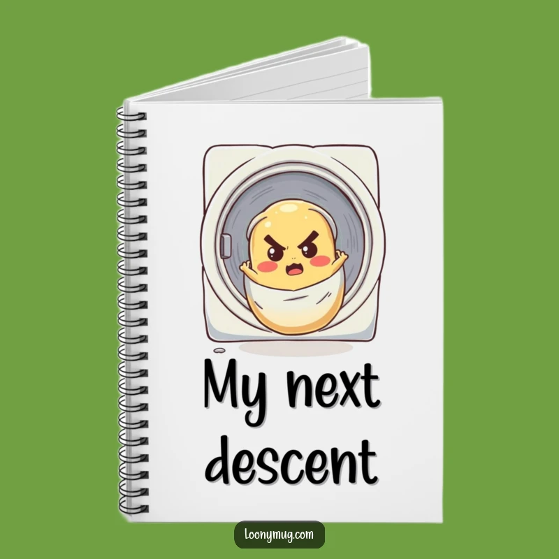 Funny Determined Potato Laundry Chute Notebook - Hilarious Journal Gift