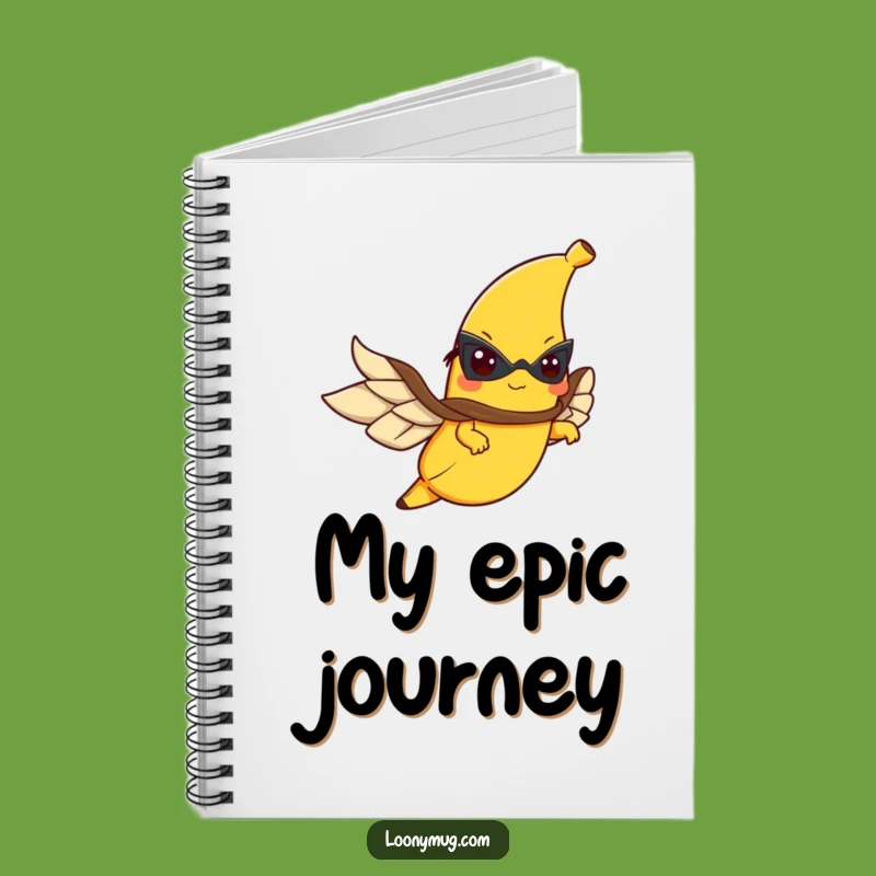 Funny Flying Banana Notebook - Superhero Fruit Journal for Bold Ideas