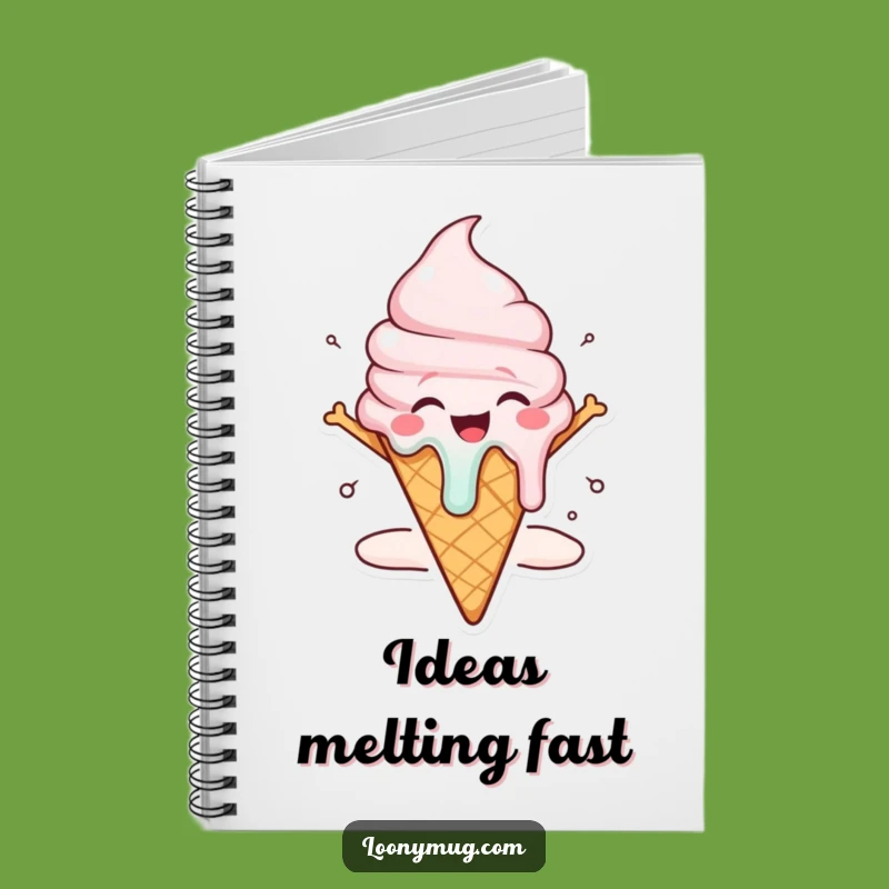 Funny Melting Ice Cream Notebook: Joyful Character Journal for Creative Ideas