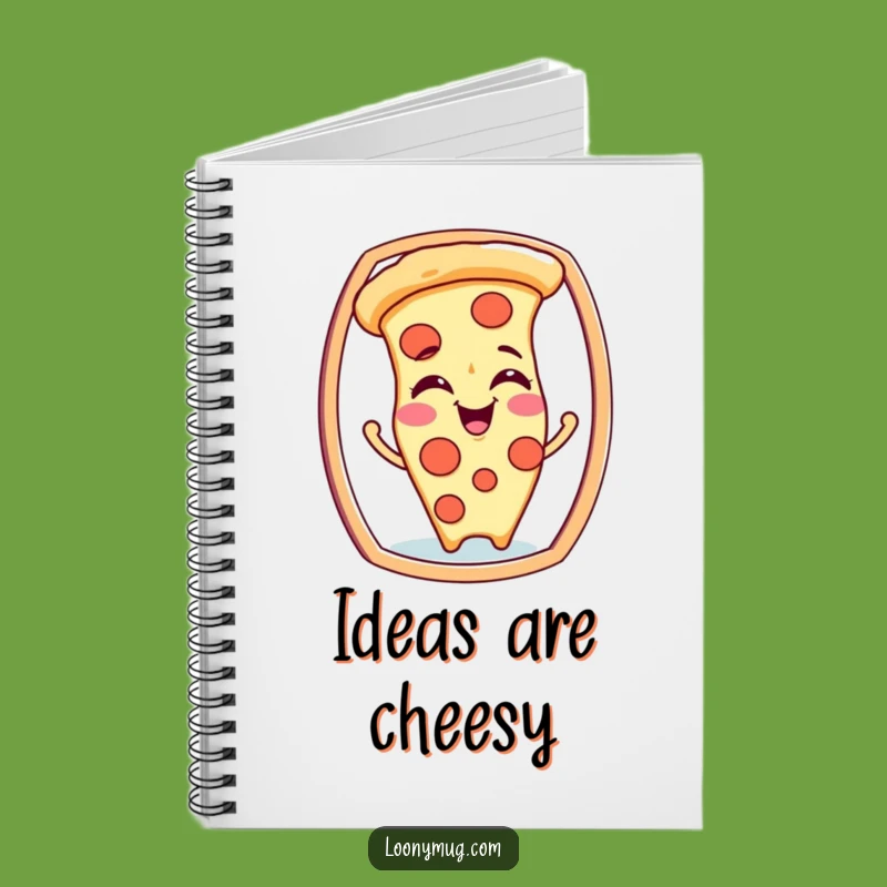 Funny Pizza Slice Mirror Notebook: Giggling Character Journal for Silly Ideas