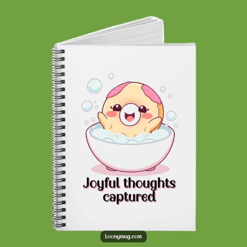 Funny Happy Donut Bubble Bath Notebook: Jot Down Your Sweet Thoughts