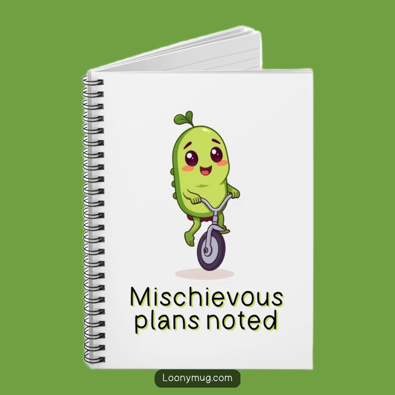 Funny Pickle Unicycle Notebook - Mischievous Journal Gift