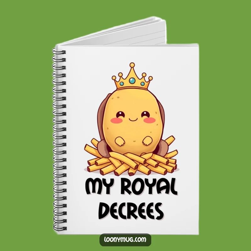 Funny Potato King Notebook: Jot Down Royal Thoughts with Starchy Humor