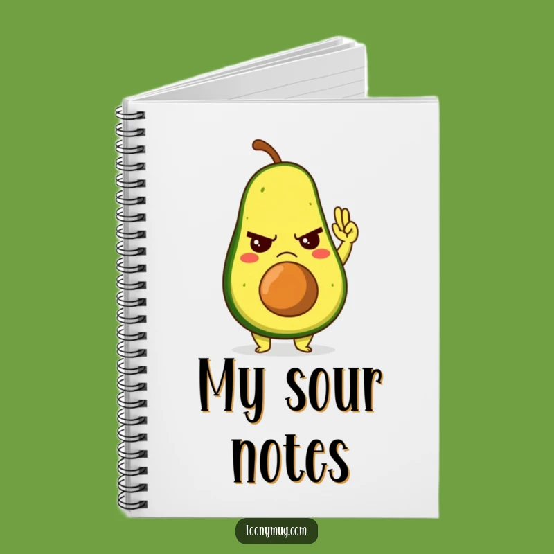 Funny Grumpy Avocado High-Five Notebook: Jot Down Thoughts with Hilarious Reluctance