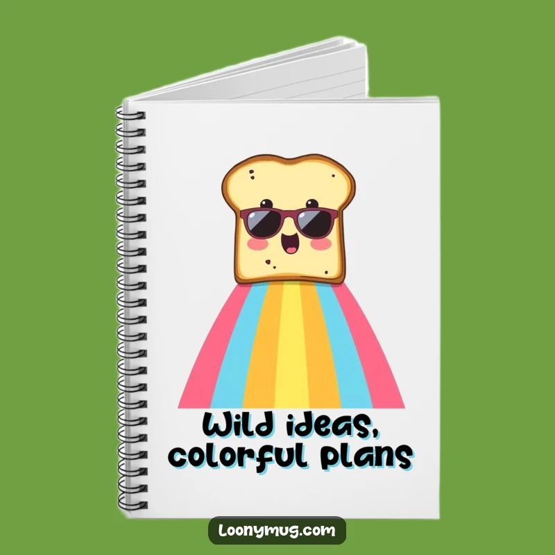 Funny Toast Rainbow Notebook: Journal Your Adventures with Humorous Art