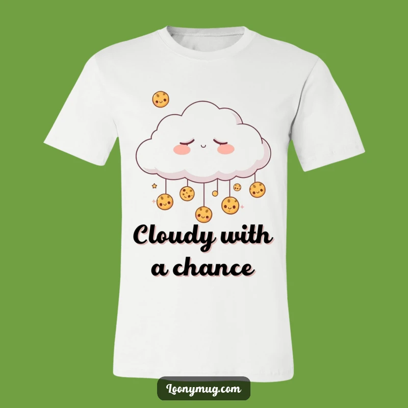 Funny Sleepy Cloud Cookie Rain T-Shirt - Wear Your Sweetest Dreams Hilariously!