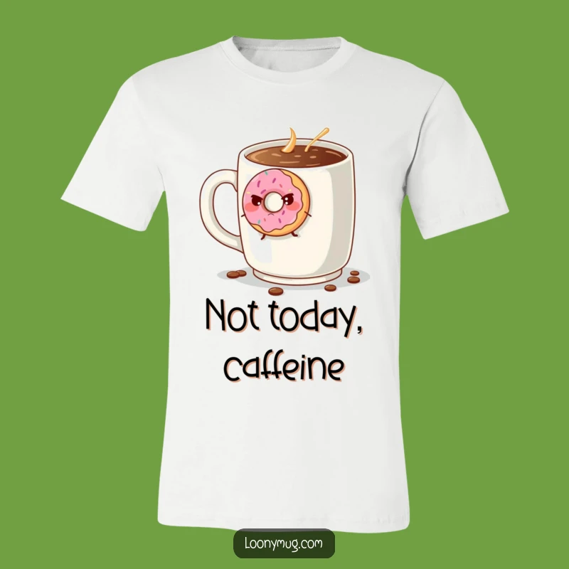 Funny Grumpy Donut Escape T-Shirt - Wear Your Morning Mood Hilariously!