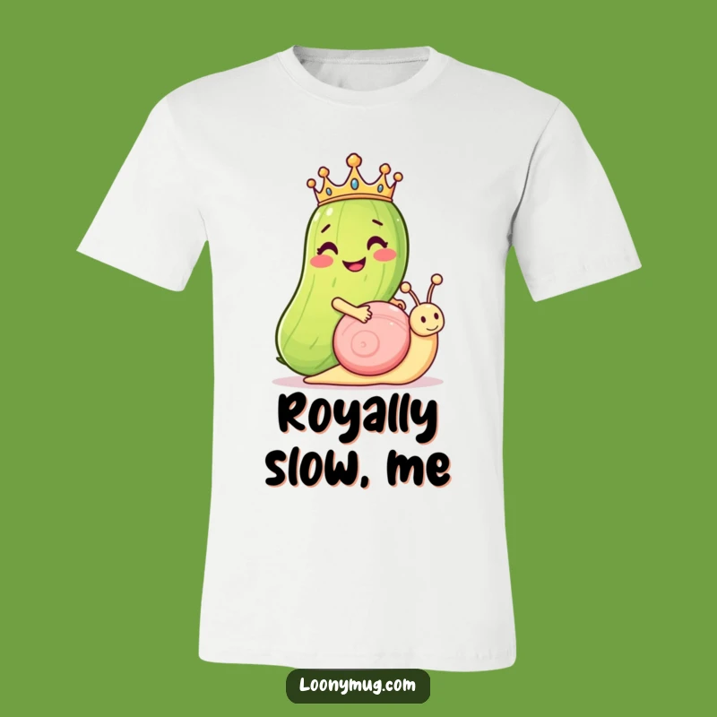 Funny Pickle Shirt: Royal Snail Rider, Hilarious Veggie Tee Gift