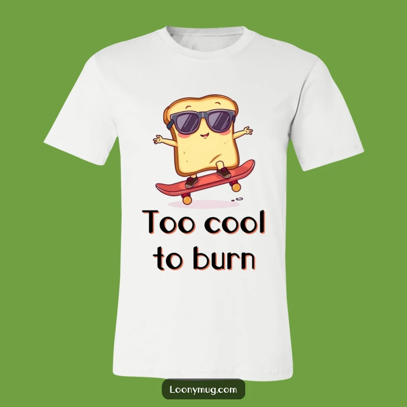 Funny Toast Skateboarder T-Shirt - Cool Bread Shredder Tee