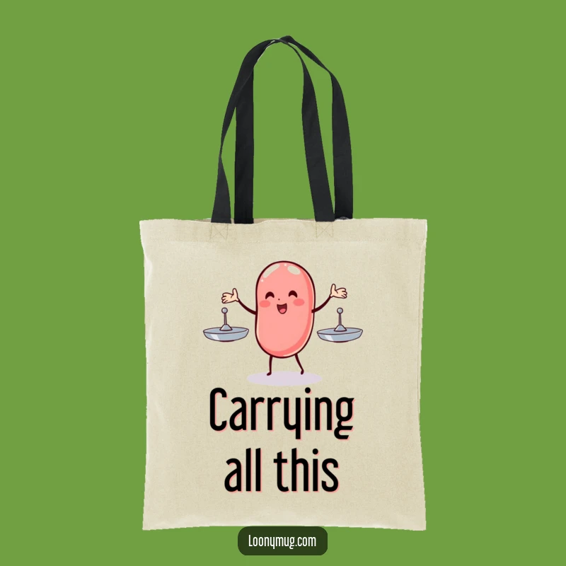 Funny Wobbly Jelly Bean Tote Bag: Carry Your Chaos, Practical Funny Gift