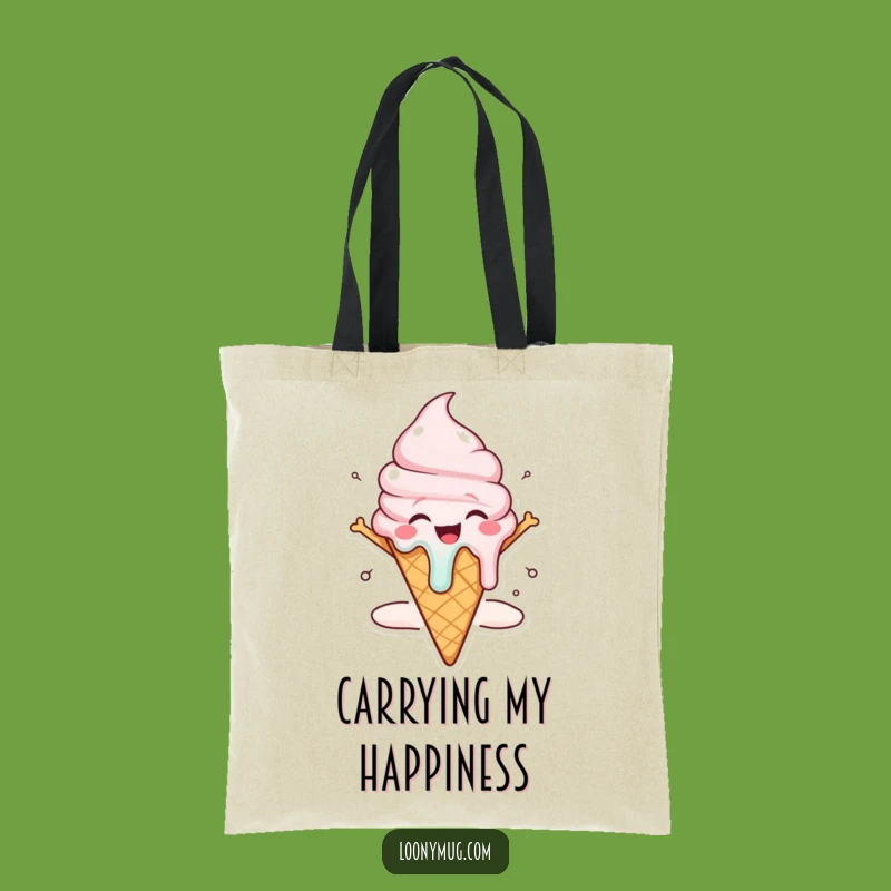 Funny Melting Ice Cream Tote Bag: Joyful Character Accessory for Everyday Fun