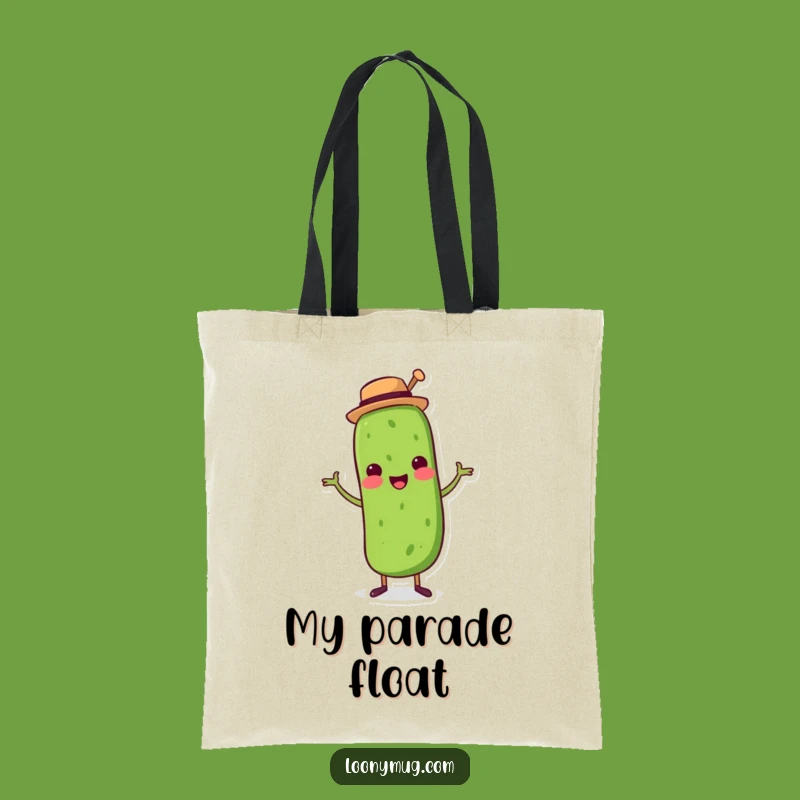 Funny Dancing Pickle Top Hat Tote Bag: Carry Your Funky Finds in Style!